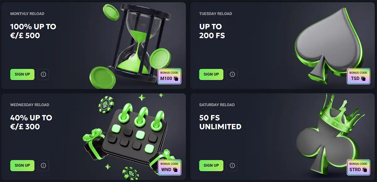 Bonussen activeren en ermee spelen bij Luckywave Casino